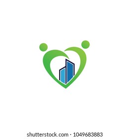 Home care logo, vector logo template