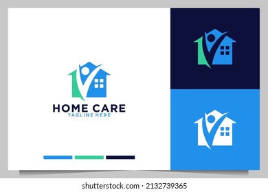 home care with people logo design