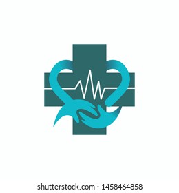 home care physiotherapy icon, logo - Vetorial