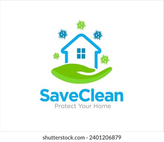 home care save and protection from virus logo and for medical service
