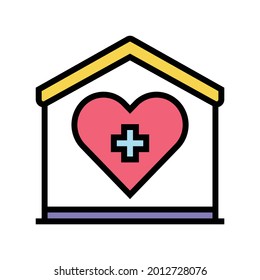 home care service color icon vector. home care service sign. isolated symbol illustration