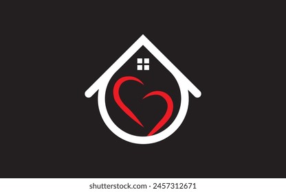 Ilustración de diseño de ícono de Vector de cuidado en casa Pro Vector