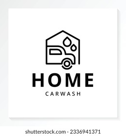 Home carwash logo isolated in white