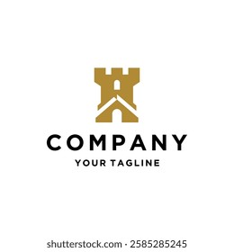 home castle simple logo design 