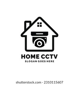 Home CCTV logo design vector illustration