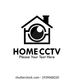 Home cctv logo template illustration