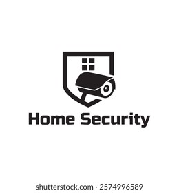 Home cctv vector logo template. House Secure Camera CCTV Logo Template Design Vector, Emblem, Concept Design, Creative Symbol, Icon