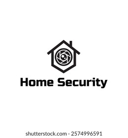 Home cctv vector logo template. House Secure Camera CCTV Logo Template Design Vector, Emblem, Concept Design, Creative Symbol, Icon