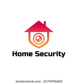 Home cctv vector logo template. House Secure Camera CCTV Logo Template Design Vector, Emblem, Concept Design, Creative Symbol, Icon