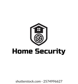 Home cctv vector logo template. House Secure Camera CCTV Logo Template Design Vector, Emblem, Concept Design, Creative Symbol, Icon