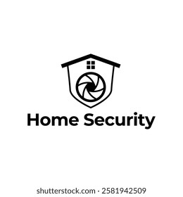 Home cctv vector logo template. House Secure Camera CCTV Logo Template Design Vector, Emblem, Concept Design, Creative Symbol, Icon