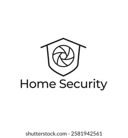Home cctv vector logo template. House Secure Camera CCTV Logo Template Design Vector, Emblem, Concept Design, Creative Symbol, Icon
