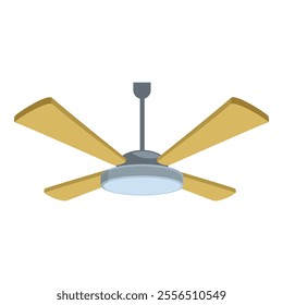 Home ceiling fan with light providing cooling air circulation, perfect for interior design and home improvement projects