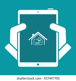 Home certification services - Vector icon
