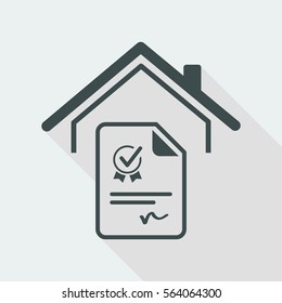 Home certification - Vector web icon