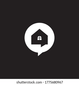 Home Chat Logo Design Template