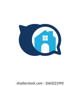 Home Chat Logo Icon Design