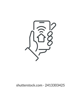 Home check app icon, vector illustration