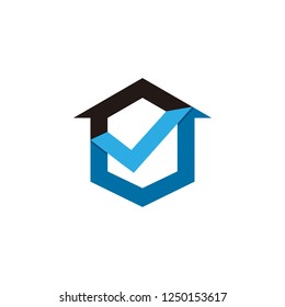 Home check icon logotype vector