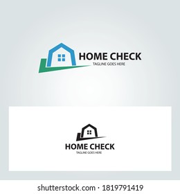 Home check logo design template. Tick icon. Vector illustration