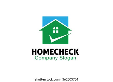 Home Check Logo Vector Symbol Icon Design Illustration