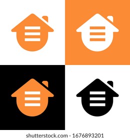 Home Checklist Logo Template, House Document Icon Design, Home Task Symbol