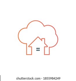 Home Chef logo design vector from creative combination of a house and a chef's hat, good logo for catering, restaurant, home cooking