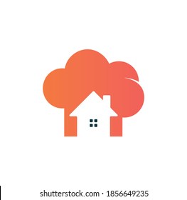 Home Chef logo design vector from creative combination of a house and a chef's hat, good logo for catering, restaurant, home cooking