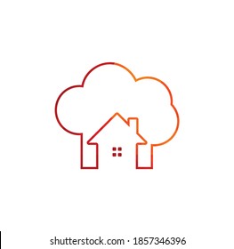 Home Chef logo design vector from creative combination of a house and a chef's hat, good logo for catering, restaurant, home cooking