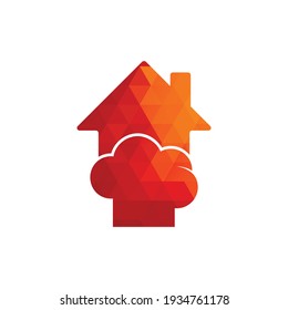 Home Chef logo design vector from creative combination of a house and a chef's hat, good logo for catering, restaurant, home cooking