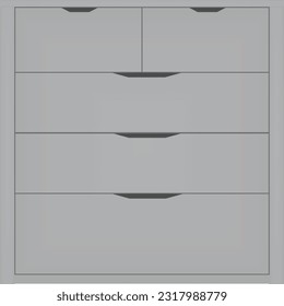 Home chest of drawers. vector
