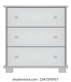 Home chest of drawers. vector