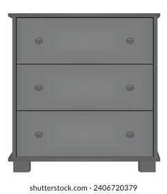 Home chest of drawers. vector