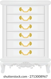 Home chest of drawers. vector
