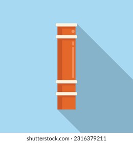 Home chimney icon flat vector. Brick factory. Stack fire