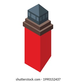 Icono de chimenea. Isométrico del icono del vector de la chimenea del hogar para el diseño web aislado en fondo blanco