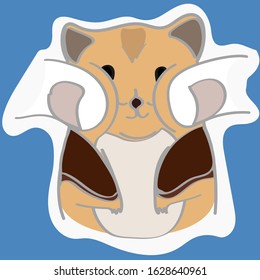 home chubby hamster with cheeks