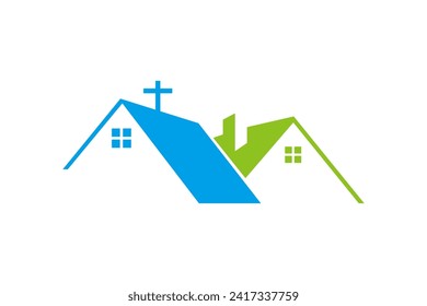 Home church logo design vector