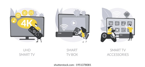 Home cinema abstract concept vector illustrations.