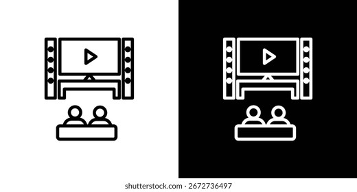 Home cinema icon graphic element Illustration template design