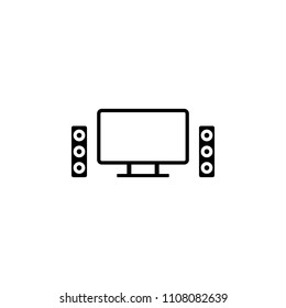 Home cinema icon illustration