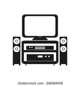 Home cinema icon illustration