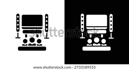 Home cinema icon illustration vector simple designs