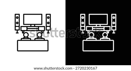 Home cinema icon logo element. Vector illustration. EPS10