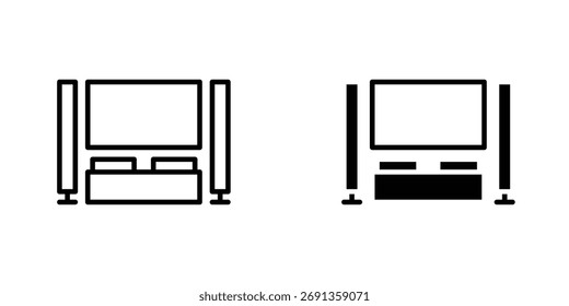 Icono de cine en casa Ilustración vectorial simple para gráficos y Diseño web.