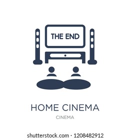 home cinema icon. Trendy flat vector home cinema icon on white background from Cinema collection, vector illustration can be use for web and mobile, eps10