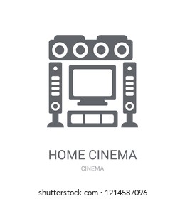 home cinema icon. Trendy home cinema logo concept on white background from Cinema collection. Suitable for use on web apps, mobile apps and print media.