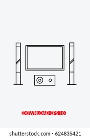 Home Cinema Icon, Vector