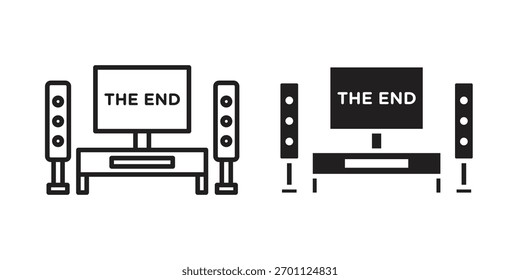 Home cinema icon vector collection. vector stock symbol illustrations