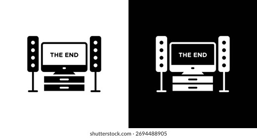 Icono de cine en casa - Vector. Estilo de diseño plano eps 10